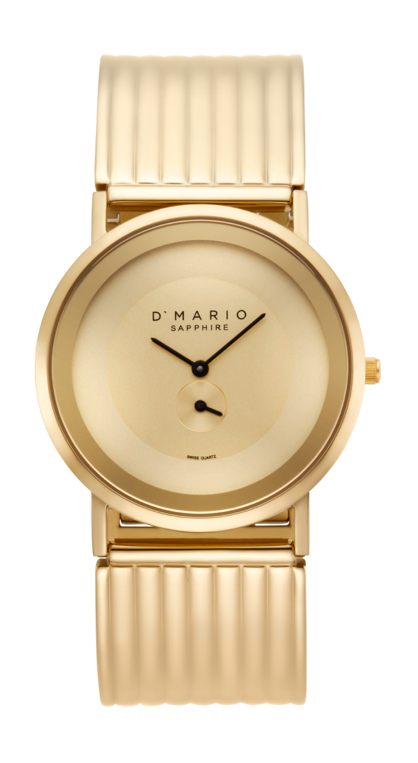 Reloj D'Mario ZG3079 DD dorado redondo