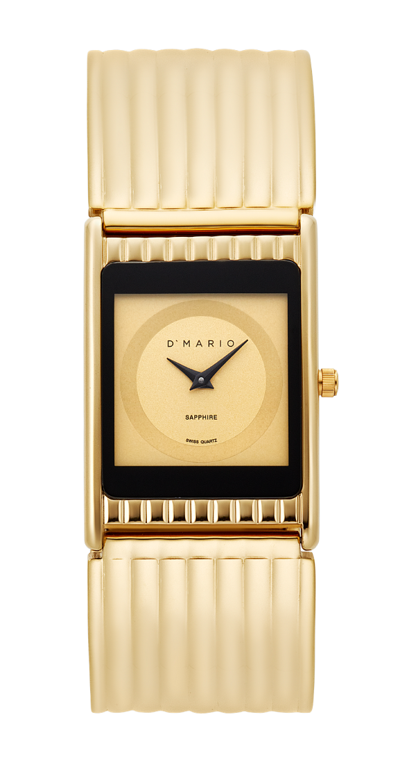 Reloj D'Mario ZG4179 DD dorado rectangular